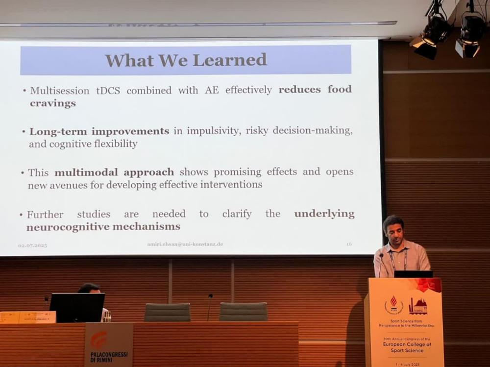 سخنرانی دکتر امیری عضو هیات علمی دانشکده در همایش بین المللی علوم ورزشی در ایتالیا